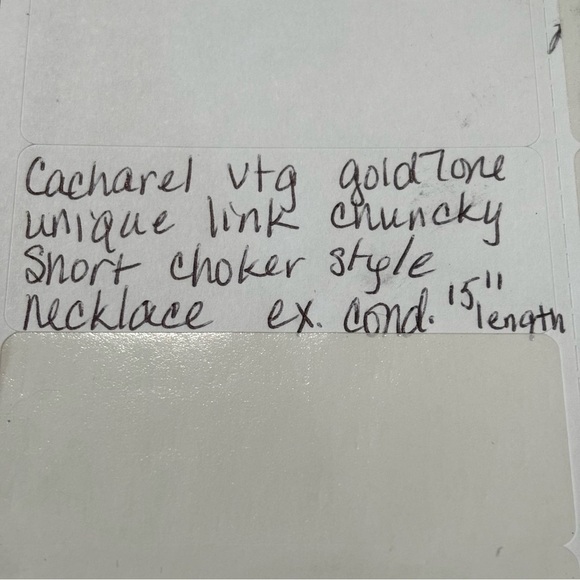 Cacharel vintage choker style large unique link necklace - Picture 6 of 6